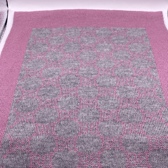 GUCCI reversible 100% wool scarf muffler 💯 authentic - Picture 8 of 12